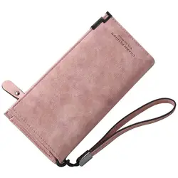 Модные женские бумажник два раза бумажник большой емкости Кошелек Длинный кошелек для монет карман Дамская кошелек телефон сумка женская