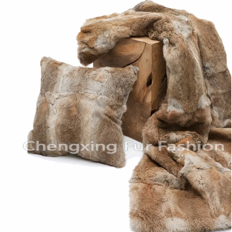 

Free Shipping CX-D-05 Women Wholesale 50x50cm Decoration Rabbit Fur Cushion