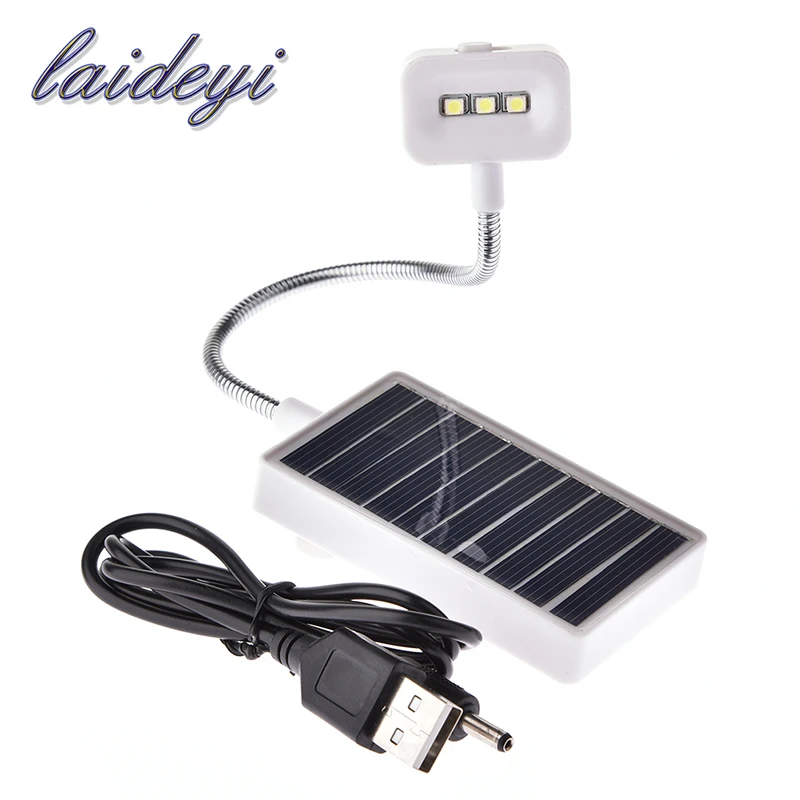 

1PCS Mini USB Solar Power LED Book Light Clip On Flexible Adjustable LED Table Lamp For Music Stand and Book Reading Light
