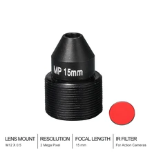 Witue HD cctv Объектив Pinhole 15 мм M12* 0,5 крепление 1/" F1.6 28,3 градусов с ИК-фильтром для экшн-камер