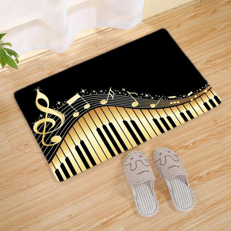 Carppe New Design Musical Note Carpets Hot Sale Home Decor DoorMats Thermal transfer Piano Mats