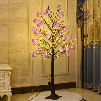 

1.5m 300Leds Glow Christmas Tree Standing Floor Lamp LED Lights With lampshade Home Decorations For Living Room Kids Room