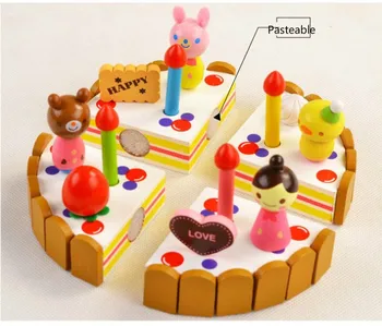 

Baby Wooden Toys Pretend Play Kitchen Toys Cartoon Snowman Cupcake For Kid Mother House Birthday Gift Baby