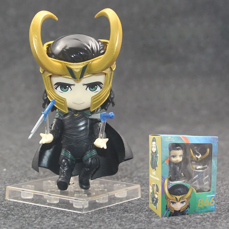 

10cm Marvel Avengers Loki Nendoroid 866 action figure PVC toys collection doll anime cartoon model for friend gift