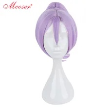 MCOSER 35 см короткий кудрявый Синтетический фиолетовый косплей костюм один хвостик парик Высокая температура волокна волос WIG-664G