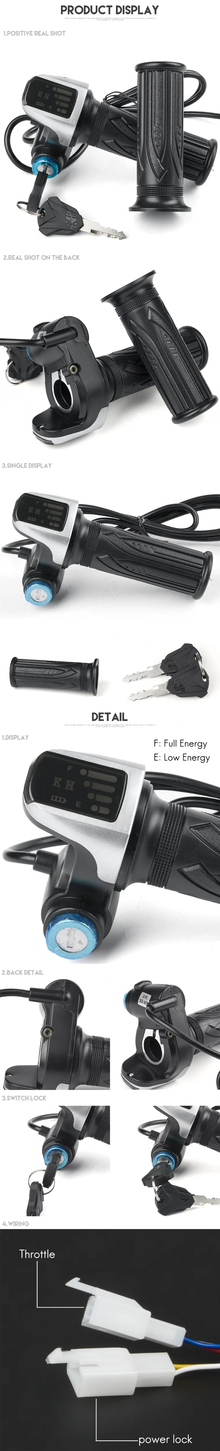 Best 1pair Twist Throttle 36V Gas Handle For Electric Bike With LCD display Lithium Battery Switch Lock Electric Scooter  Accelerator 0 Best 1pair Twist Throttle 36V Gas Handle For Electric Bike With LCD display Lithium Battery Switch Lock Electric Scooter  Accelerator 0