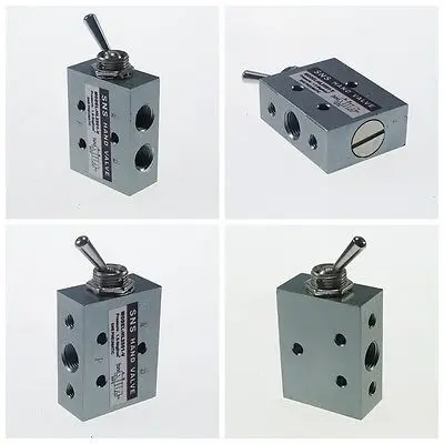 

2 Postion 5 Port 1/8" Thread Toggle Switch Pneumatic Mechanical Valve x 1