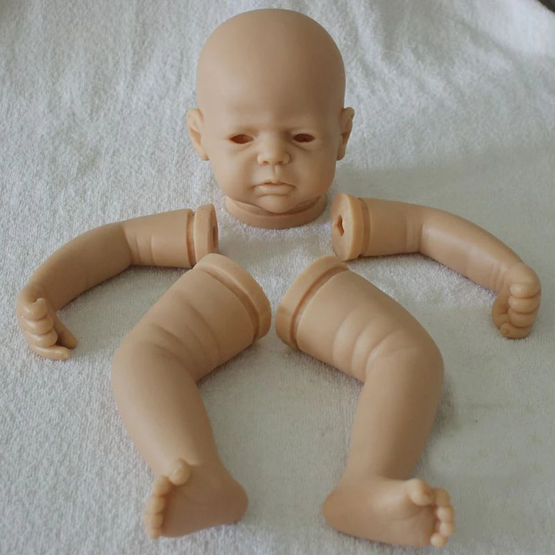 ФОТО Soft Silicone Reborn Doll Kits(head,3/4limbs) Unpainted Baby Awake Model DIY Sets for Artist Handmade Dolls Accessories DK-72