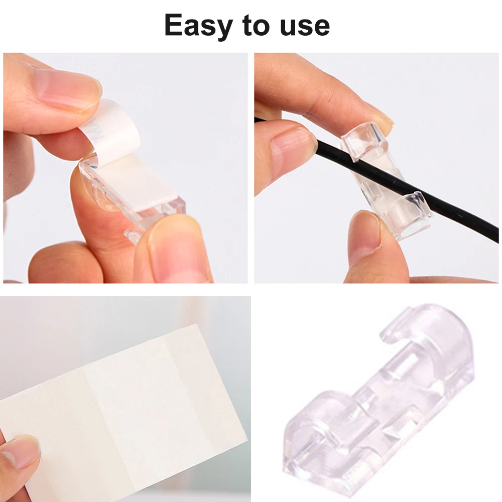 20pcs Wire Organizer Securing Cable Clamp Storage Clips Adhesive Buckle Data Line Fixed Fit Data Telephone Line Cables Sleeve 20pcs Wire Organizer Securing Cable Clamp Storage Clips Adhesive Buckle Data Line Fixed Fit Data Telephone Line Cables Sleeve