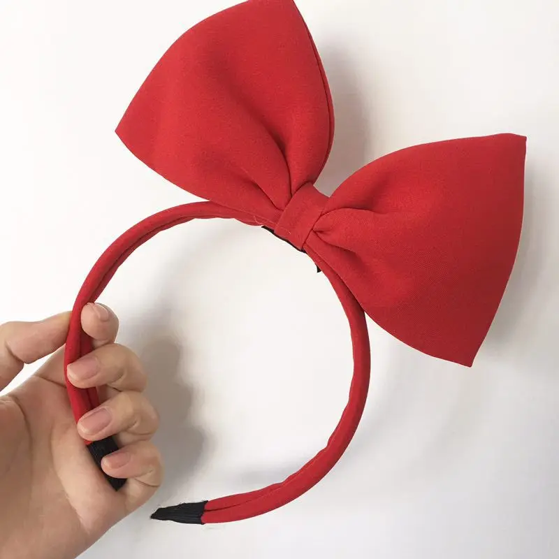 

Children Girls Red bowknot hairbands Princess Girl heardress Cute Lovely Minnie Mouse Ears Kids Hair Accessories HC19047