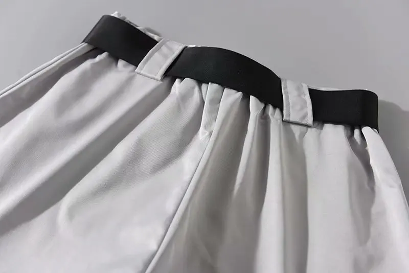 2018 эластичные шорты с высокой талией для женщин черные летние шорты с поясом винтажные сексуальные хлопковые байкерские шорты с карманами
