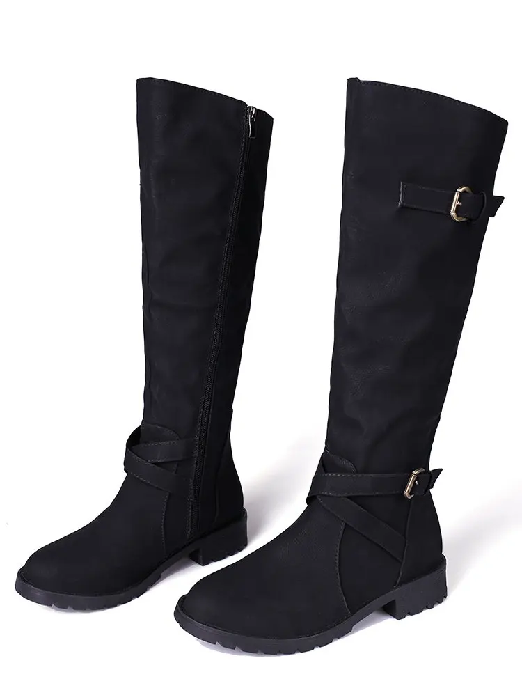 Женские сапоги до колена коричневого цвета; женские сапоги; Bota Feminina Calzado Mujer; обувь на платформе; женские короткие сапоги с круглым носком; женские сапоги