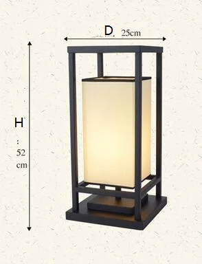 Китайский настольная лампа простой ткани гостиная, спальня исследование прикроватные кованого железа настольные лампы za8822