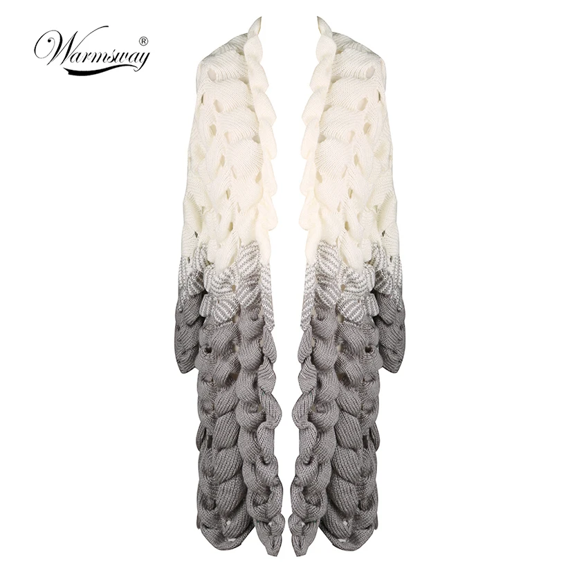 Fall Winter New fashion Women gradient color sweater long sleeve mid length cardigan casual loose sweater Ladies coat  C-243