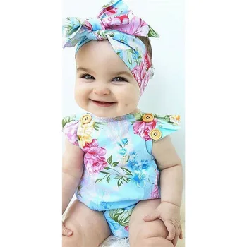 

Seller Newborn Swimwear Baby Girl Floral Bodysuit Romper Jumpsuit Outfits Sunsuit 2019 costume da mare bimba New Hot Sale Summer