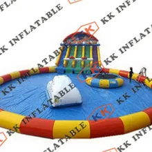 Недорогая надувная водная горка с бассейном для детей