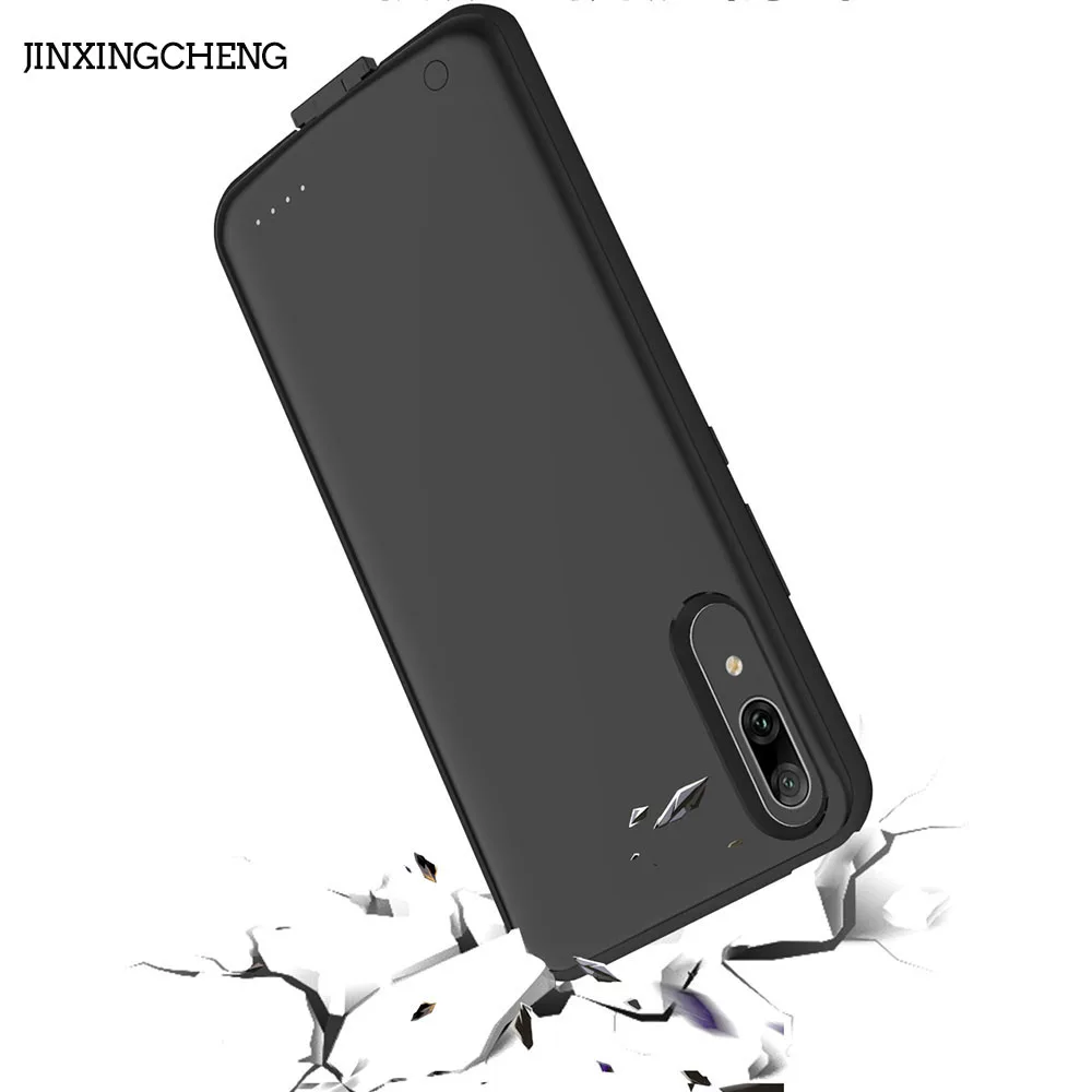 

JINXINGCHENG New Silicone Frame Fast Charger Battery Case for Huawei Enjoy 9 6500mAH Back Clip Fast Battery Charger Cover