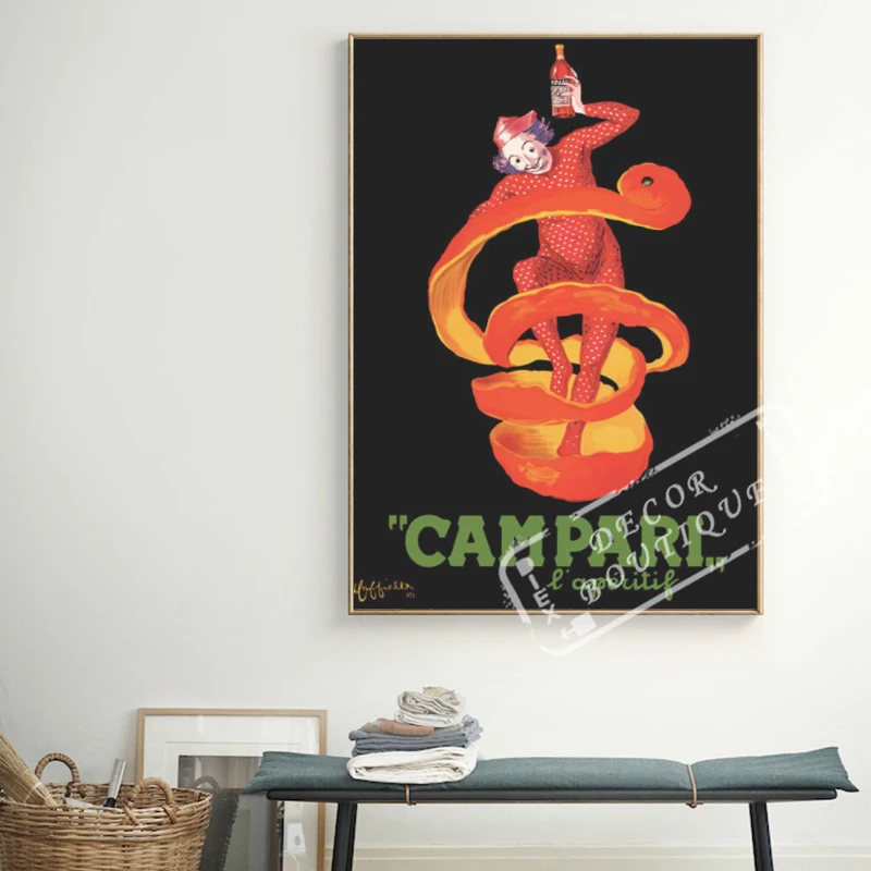 

Vintage Alcoholic Beverages Wine Poster campari Aperitif Classic Canvas Paintings Wall Posters Stickers Home Decor Gift