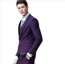 Новый/Жених платье для летнего фиолетовый костюм с лацканами подходит для cultivate One's morality деловой костюм (куртка и штаны жилет)
