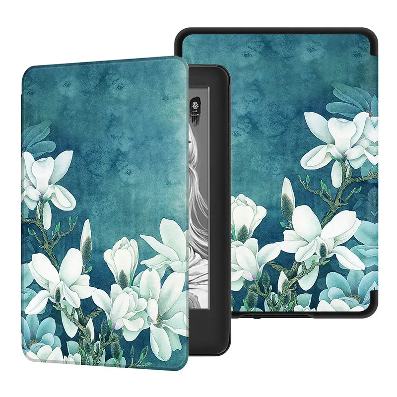 flower Чехол для Amazon полностью Kindle( выпуск) легкий из искусственной кожи смарт-чехол для Amazon Kindle 10th Gen E-Reader - Цвет: flower