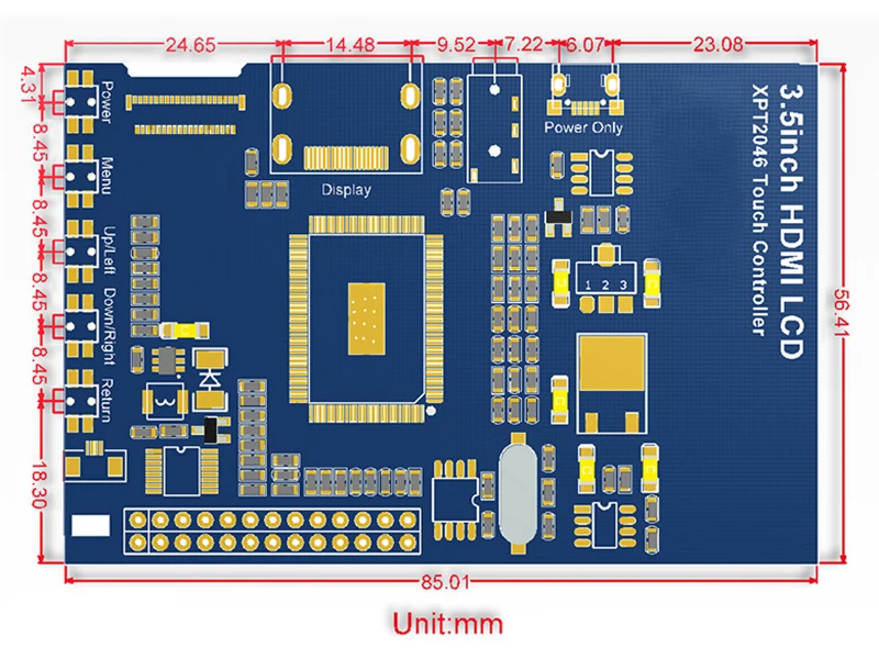 Raspberry Pi 4 60FPS 3,5 дюймов сенсорный экран 320x480-1920x1080 OSD HDMI ips дисплей для Raspberry Pi 4 Модель B/3B+/3B/2B/Zero W