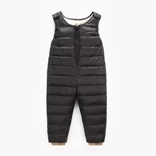 Комбинезоны для малышей теплые ремешком для девушек; сезон лето брюки для мальчиков зимние куртки с хлопковым наполнителем мужские комбинезон для детей Детская одежда для девочек ромперы для малышей, Детские Костюмы