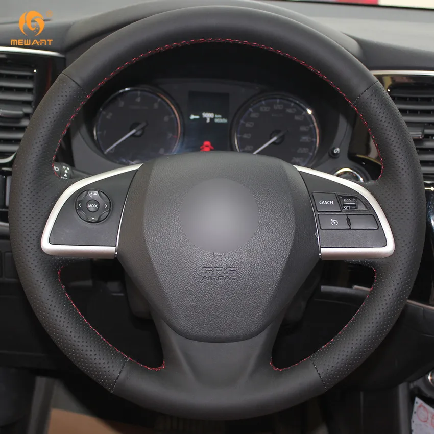 MEWANT черный чехол рулевого колеса автомобиля из искусственной кожи для Mitsubishi