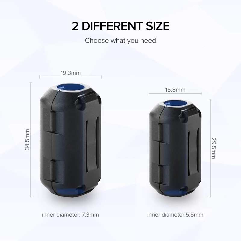 Ugreen клип-на ферритовый фильтр кольцевой сердечник для цифровых ...