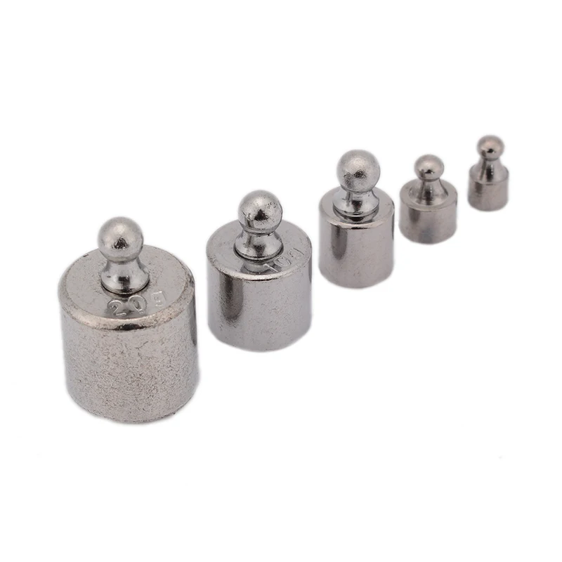 5pcs 1g 2g 5g 10g 20g Carbon Steel Precision Chrome Calibration Digtal Scale Weight Set Test Jewelry Scale
