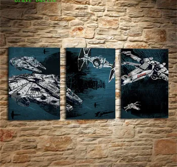 

Ships Star Wars 3 Pieces Canvas Painting Print Living Room Home Decor Modern Wall Art Oil Painting Poster