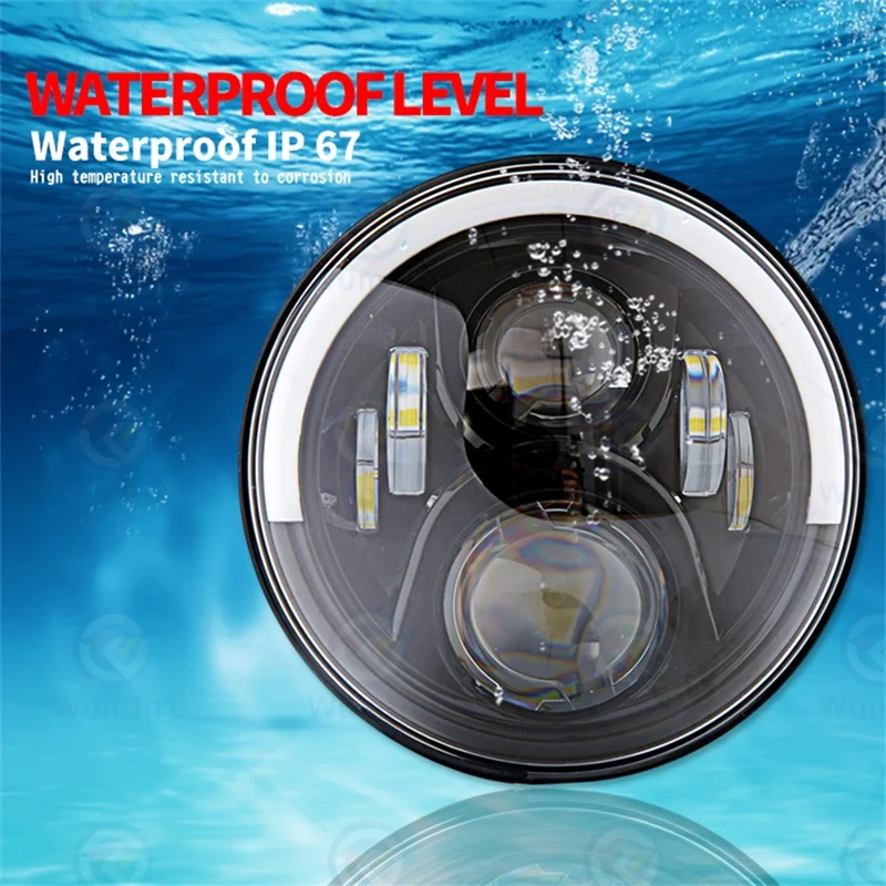 Светодиодные круглые лампы для мотоциклов 7 дюймов|light led light|led lights for motorcyclesjeep wrangler