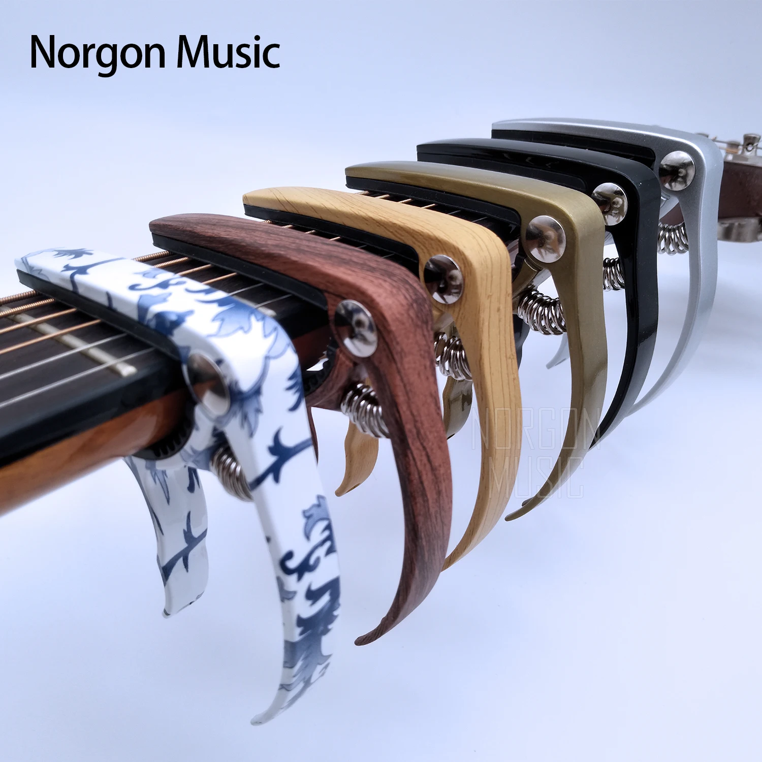 Music Guitar Capos Metal Multi Colors Blue and White Porcelain Classic Acoustic Electric