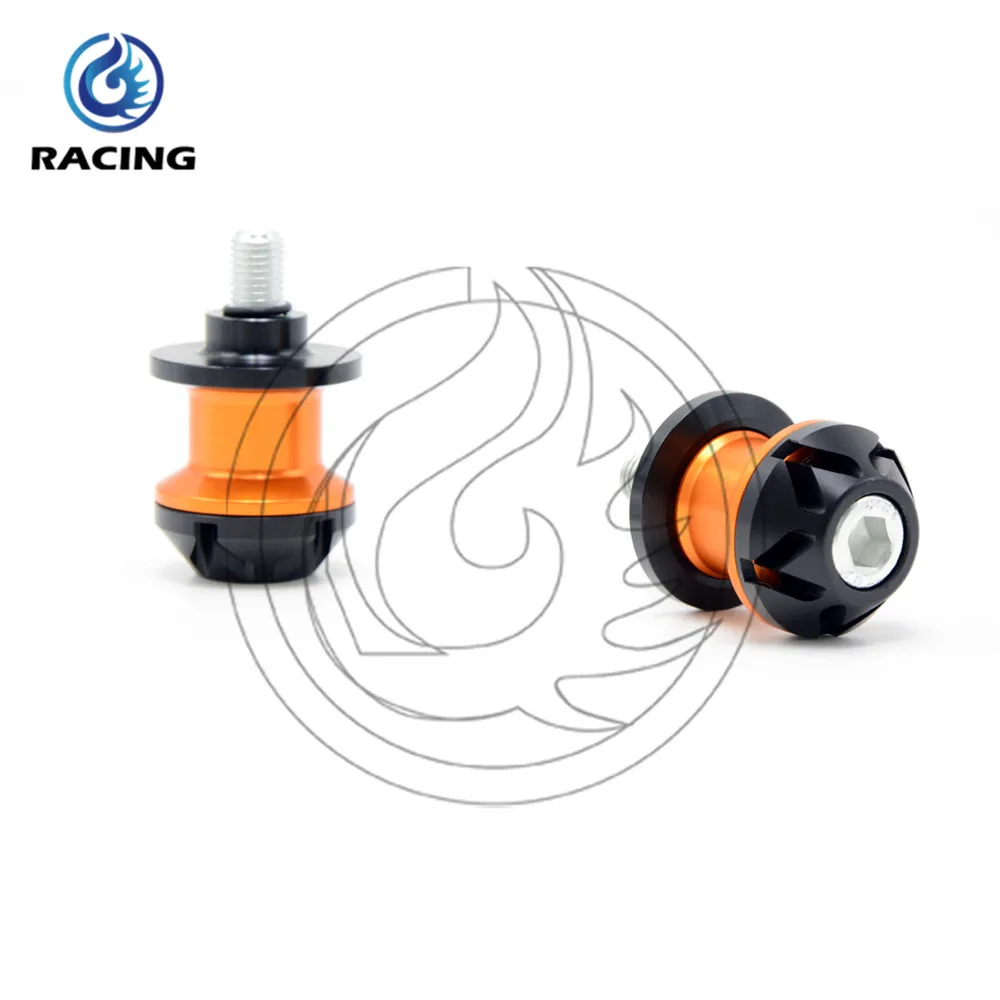 

For Triumph Daytona 675/R, Street Triple 675, Tiger 800 CNC Aluminum Motorcycle Swingarm Spools slider orange stand screws