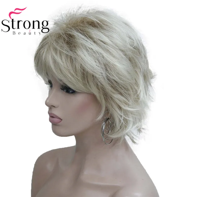 StrongBeauty блонд короткий флип-ап, мягкий и полный синтетический парик выбор цвета