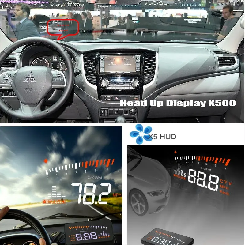 Для Mitsubishi L200 2005-2015 что обеспечивает безопасность вождения Экран автомобиля HUD