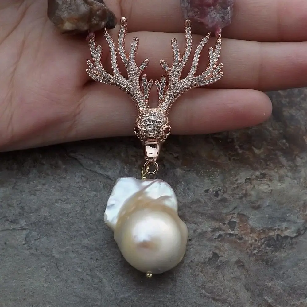 23 ''натуральный турмалин необработанный ожерелье Кеши жемчуг CZ кулон