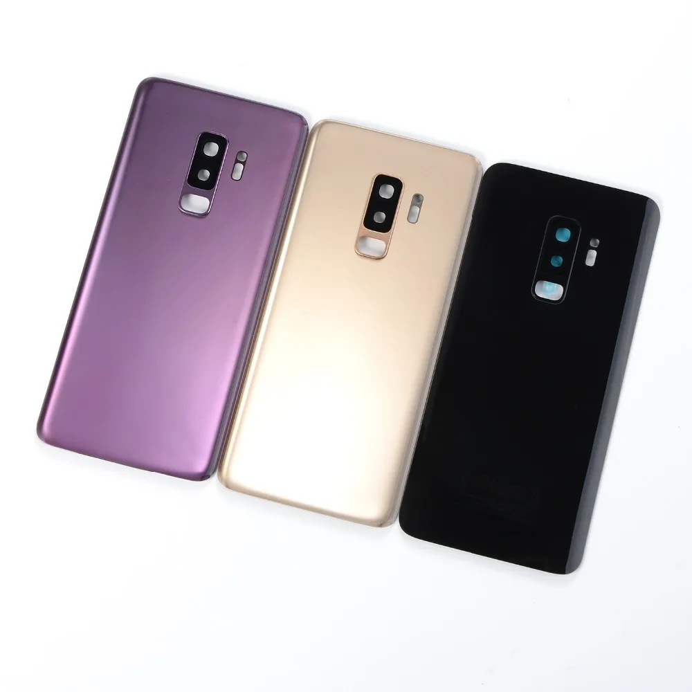 

S9 G960 G960F Glass Housing Battery Back Cover For Samsung S9+ S9 Plus G965 G965F Battery Cover+Camera Lens Cover+Sticker