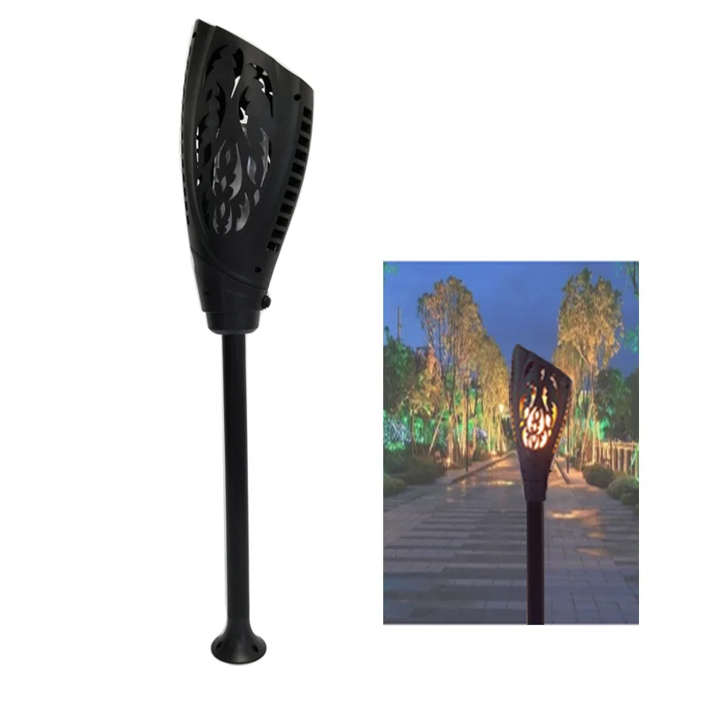 

Retro Streetlight Waterproof Flame Flickering Landscape Garden Lamp Torch Light Auto-recharging LED Solar Lamp Modern Outdoor