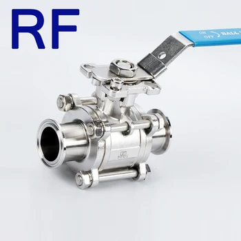

RF 1.5" SS316L High Platform Non-retention 3 Pc Type Ball Valve Sanitary Tri Clamp Ferrule Type For Homebrew Diary