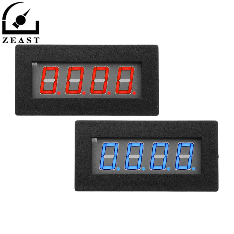 

4 Digital LED Blue Red Tachometer RPM Speed Meter DC8V~15V 72mm x 36mm x 20mm