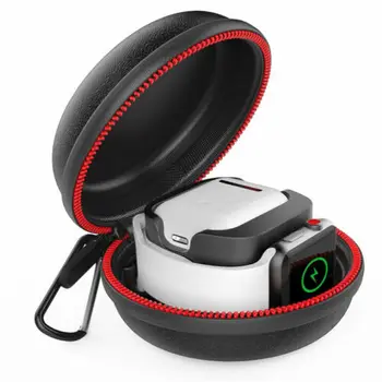 

For Apple Watch Stand Airpods Charging Case Station Dock Round Solid Portable Travel Storage Box