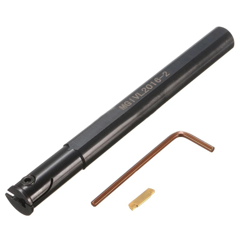 3pcs/set MGIVR2016-2 / MGIVL2016-2 Tool Holder Boring Bar + MGMN200 Insert with Wrench For Lathe Turning Tool