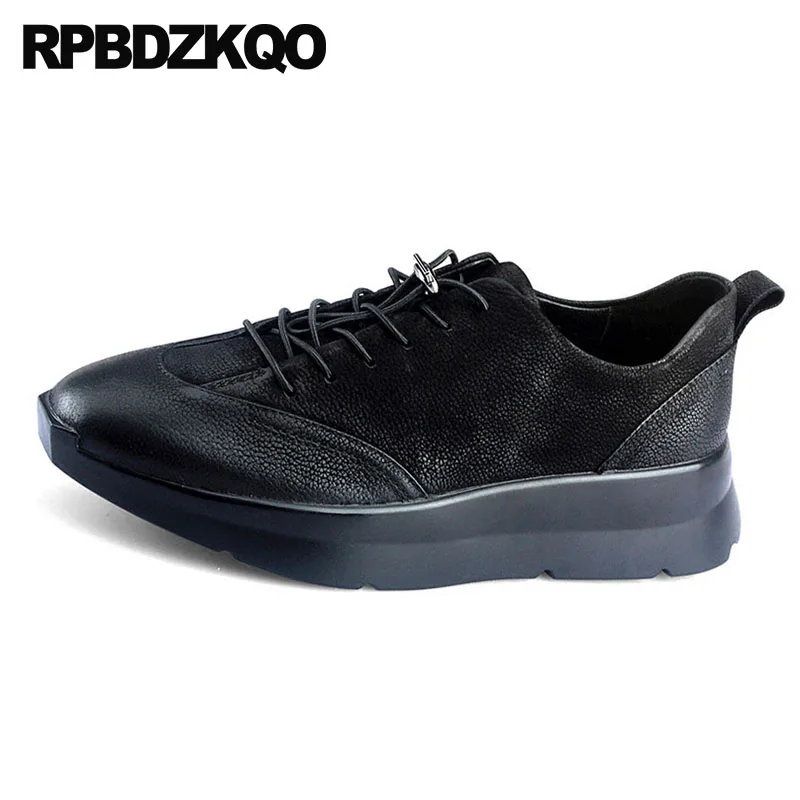 Piste De Nouvelle Décontracté Noir Marque Spéciale Mode Mâle Offre Creepers Européenne Cuir Chaussures À VéritableHomme Lacets Luxe 2018 zVpLqUMGjS