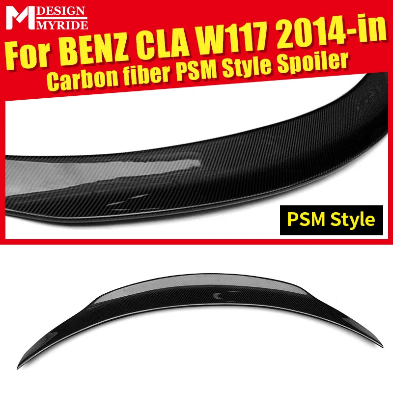 

PSM Style Carbon Fiber Rear Trunk Spoiler Tail Wing car styling Accessories For Mercedes Benz CLA-W117 CLA180 CLA200 CLA250 14+