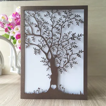 

Romantic Wedding/Business/Party/Birthday Invitation Cards love tree love heart Wedding Party Invitation Card with different colo