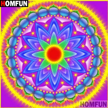 

HOMFUN Full Square/Round Drill 5D DIY Diamond Painting "Mandala flower" 3D Embroidery Cross Stitch 5D Home Decor A17489