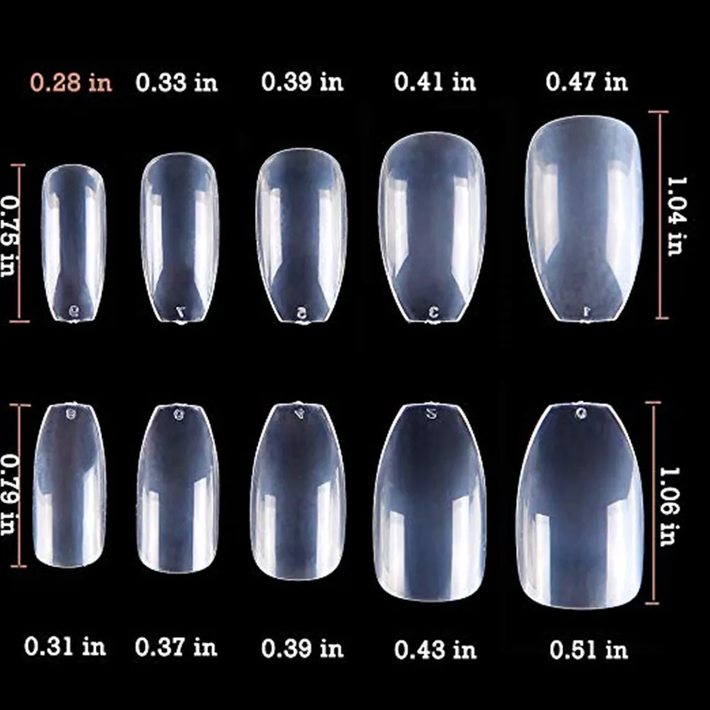 Dicas de Unhas Makartt Curto Caixão Unhas Claras Falsas Salão Beleza Faça Você Mesmo Bailarina Acrílico Cobertura Completa 10 Tamanho 500 Pçs 4 bailarina acrílico cobertura completa unhas falsas 10 tamanho