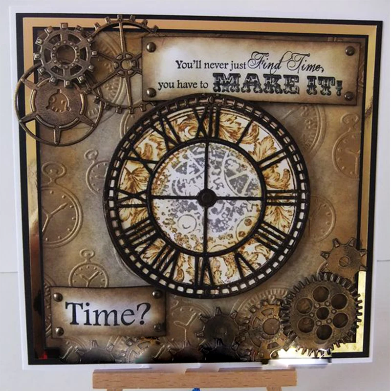 Wall Clock Metal Cutting Dies Stencils for DIY Scrapbooking Photo Album Decorative Embossing Paper Cards Craft Supplier Die Cut