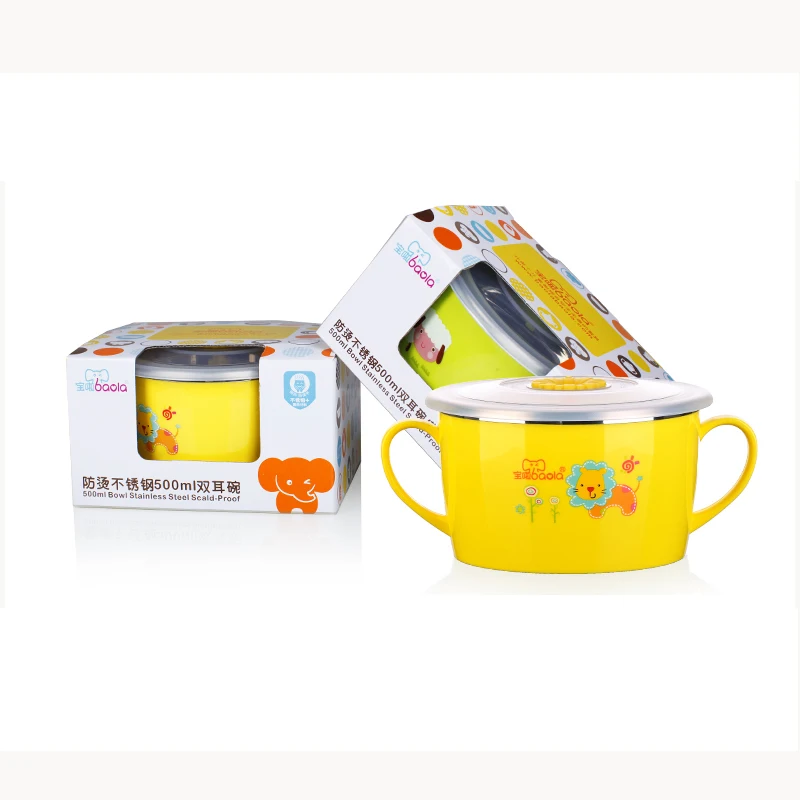 Leakproof Child Stainless Steel Bowl Baby Feeding Bowl  (9)