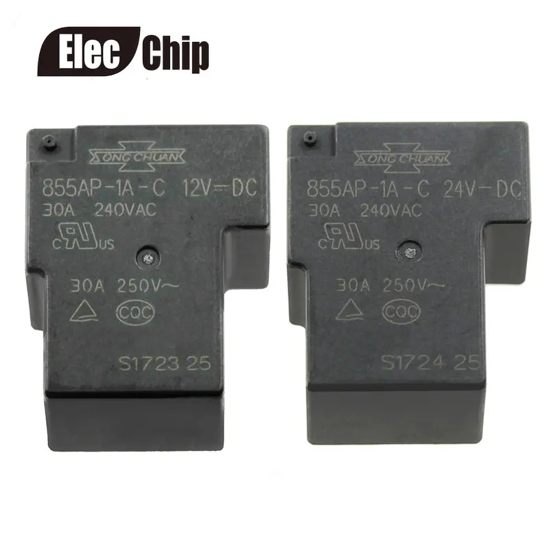 

5PCS Power Relay 855AP-1A-C-12VDC 12V 855AP-1A-C-24VDC 24V 4PINS 30A